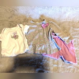 3 Piece Baby Girl Outfit